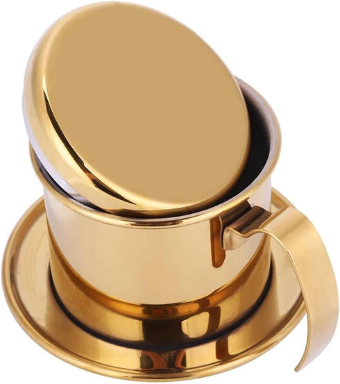 Stainless Steel Vietnamese Coffee Maker Filters Drip Coffee Filter Vietnamese Coffee Drip Filter Coffee Maker Pot Single Serving Cup Coffee Infuse...