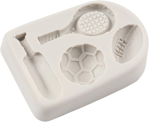 Football Silicone Mold Rugby Fondant Molds for Cake Decoration Cupcake Topper Chocolate Candy Polymer Clay Gum Paste...