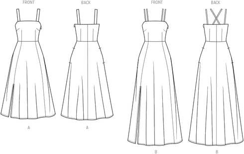 Know Me Misses' Strappy Dress Sewing Pattern Kit, Design Code ME2040, Sizes 10-12-14-16-18...