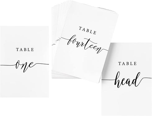 Crisky Table Number Cards 1-30 for Wedding, Anniversary, Birthday, Bridal Shower Party. Black Double-Sided Design 4 x 6 Inch Number One - Thirty &...