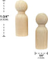 75 Pieces Wood Peg Dolls Unfinished Wooden People Craft Blank Family Figures 5/8 x 1-3/4 inch...
