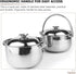 Stainless Steel Stock Pot Stockpot with Lid Soup Pot Pasta Cooking Pot for Soup Lobster Stews Cooking 20cm...