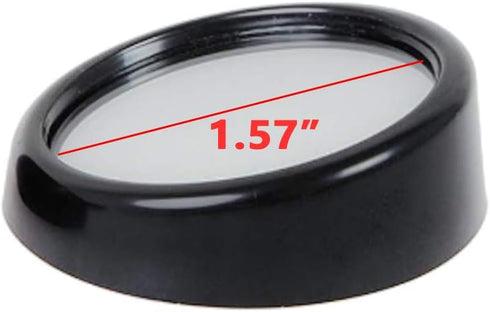 Xotic Tech Blind Spot Mirror, 1.5'' Black Round HD Glass Convex Rear View Mirror, 360° Rotate Wide Angle, Universal for Car SUVs Truck Motorcycle(...
