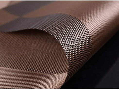 Placemats with Table Runner Sets Place Mats, Woven Crossweave Vinyl Kitchen Tablemat, Washable PVC Mats for Dining Table, Parties, Farmhouse, Than...