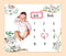 Baby Monthly Milestone Blanket| Koalas Trunk Branch Leaf Wreath | Newborns 1 to 12 Months Unisex Include 4 Frames and 1 Headband 48"x40" BTQQPH126...