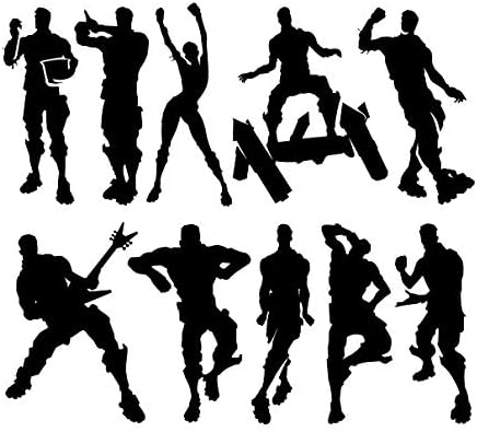 Game Wall Decal Poster Dancing Wall Stickers for Kids Bedroom Wall Vinyl Decal Game Stickers (Black)(13.8" x 22.8")...