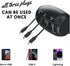 Headrest Car Fast Charger - Retractable Multi Port for USB-C Android Apple 3 in 1 Headrest 3 feet Cable Charger for Lyft Uber Taxi Ride Share for ...