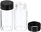 PATIKIL 20mL Reagent Media Bottle, 10 Pack Round Glass Storage Bottles Plastic Screw Cap for Lab Home, Clear...