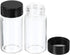 PATIKIL 20mL Reagent Media Bottle, 10 Pack Round Glass Storage Bottles Plastic Screw Cap for Lab Home, Clear...