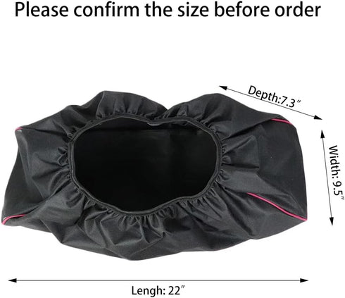 HUIKANGSHENG Winch Cover Waterproof, Heavy Duty, 600D Oxford Textile, Elastic Hem, Double Stitched Seams, Decorative Straps, Fits 8000-17500 lbs W...