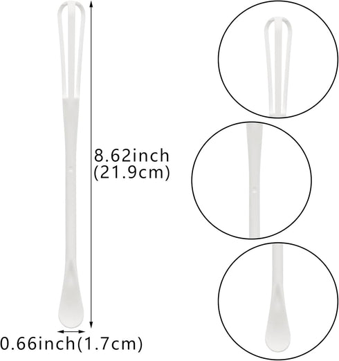 8 Pack Mini Whisk 2-In-1 Multifunctional Spoon and Whisk Egg Mixing Whisk Kitchen Cooking Mixing Tool for Mixing Ingredients Sauces (White and Bla...