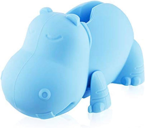 Soft Hippo Faucet Cover for Baby Safety, Plus a Shower Loofah for free. Adjustable Strap Fits Most, Easy Clean, Cute....