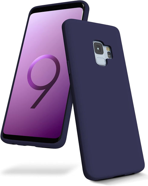 GOOSPERY Liquid Silicone Case for Galaxy S9 5.8"(2018) Silky-Soft Touch Full Body Protection Shockproof Cover Case with Soft Microfiber Lining (Na...