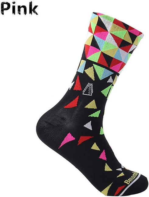 Men and Women Cycling Socks 4 Pairs Sports Socks Comprssion Running Socks (Mixed Color) (Mixed Color) …...