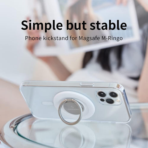 Sinjimoru Magnetic Cell Phone Ring, 360 Degree Rotation Phone Finger Grip for Magnetic Ring Holder Compatible with iPhone 15 14 13 12 Series. M-Ri...