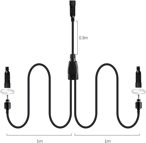 2-in-1 Splitter for Landscape Lighting Garden Path Lights, Connect Two Row Lights to One Adapter...