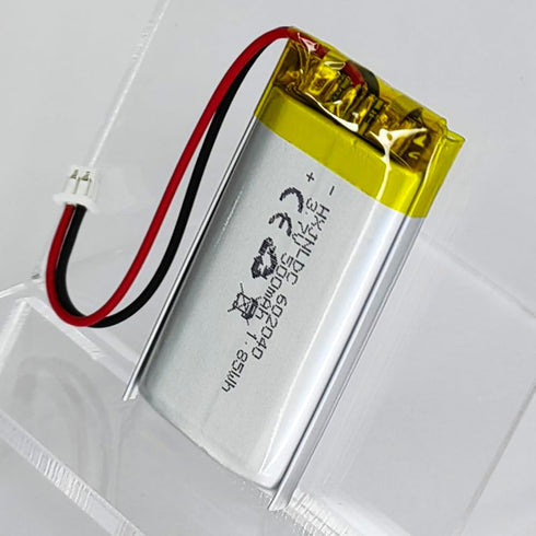 DC 3.7V 500mAh 602040 Rechargeable Lithium Polymer Battery, Suitable for DIY 3.7-5V Electronic Products with Built-in 2-Wire Battery Replacement a...