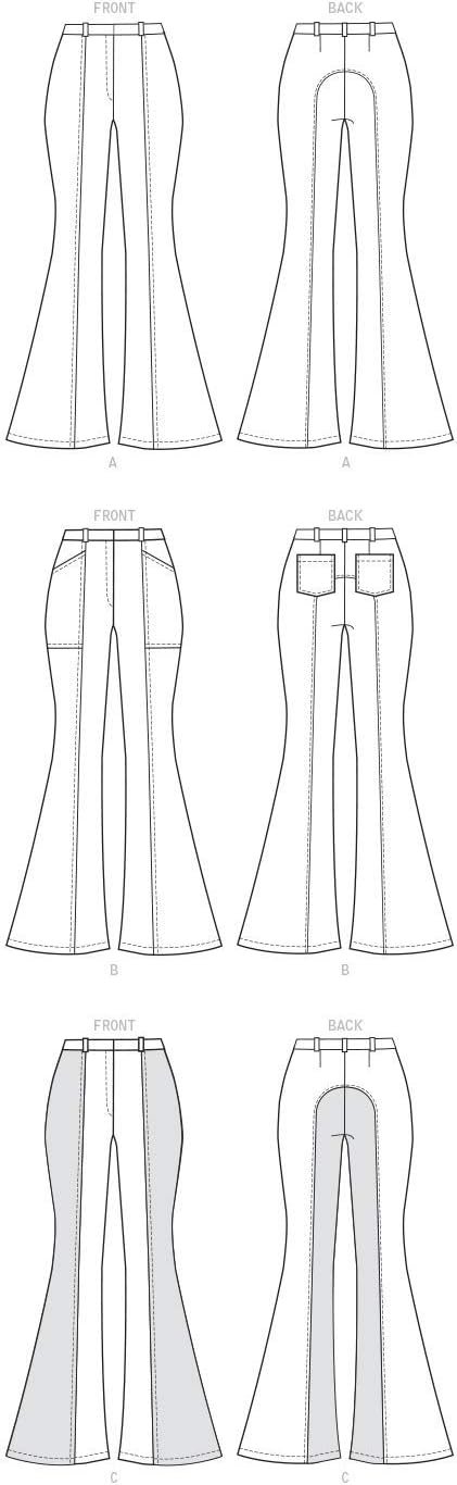 McCall Pattern Company McCall's Women's Bell Bottom Pants Sewing Patterns, Sizes 6-14...