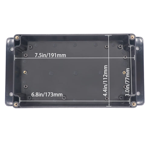 Watertight Junction Box, IP67 Waterproof Project Box Durable ABS Plastic Electronic Enclosure Case for DIY Electrical Project with Wall Fixed Ear ...