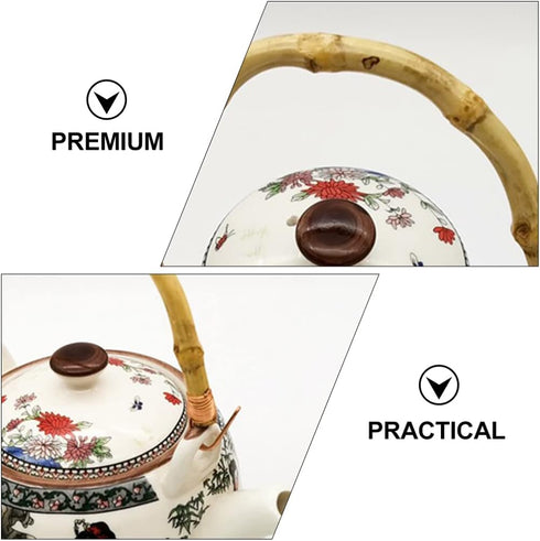 Angoily Rattan Teapot Handle Japanese Teapot Handle Replacement for Ceramic Pot Pottery Tea Pots Replacement Handle Accessories 3pcs...