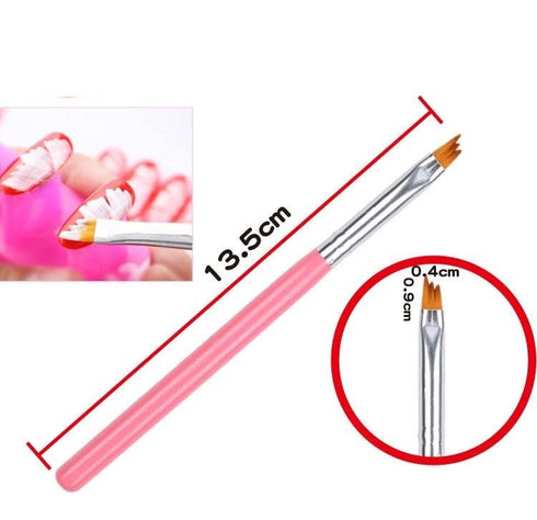 8 Pcs Nail Brush Pen Gradient Acrylic Painting Brush Set False Nail Art Tips UV Gel Flower Drawing Pen Manicure Nail Art Pen Tool (PINK)...