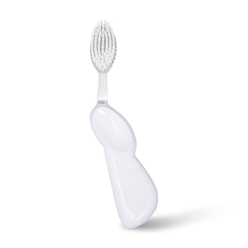 RADIUS Toothbrush Original Big Brush, BPA Free ADA Accepted - Right Hand - White Brush with White Case...