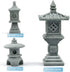 3 PCS Miniature Figurines Stone Pagoda Lantern Garden Statues Tiny Home Kit Meditation Accessories for Zen Garden Home Decor Yard Decorations Outd...