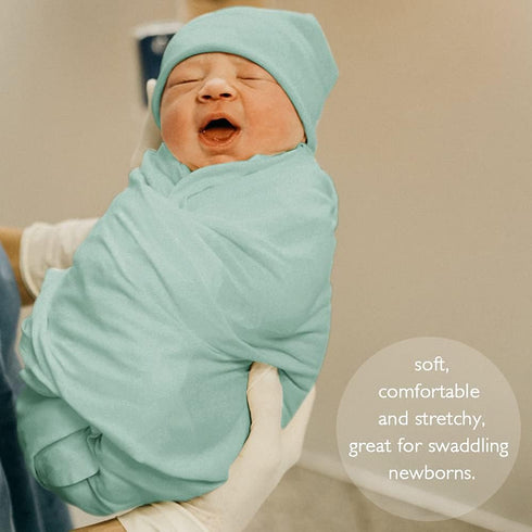 OWLOWLA Swaddle Blanket and Hat Set Newborn Swaddle Wrap Baby Receiving Blanket for Baby Boys Girls(Sage)...