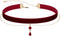 Fuqimanman2020 Gothic Black Velvet Red Pendant Choker Necklace for Women Lace Chokers Witch Bride Vampire Choker Necklace Aesthetic Jewelry...