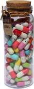 Infmetry Valentines Day Gifts For Her Him Boyfriend Girlfriend Capsule Notes Pills in a Glass Bottle Letter Messages For Couples Men Women (Mixed ...