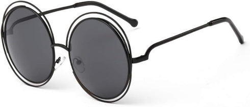 Dollger Metal Double Circle Wire Frame Oversized Round Sunglasses for Women...