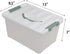 Saedy 14 Quart Latching Box, Great Funtionality Plastic Storage Bin with Lid, Clear Transparent Box with Handles...
