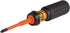 Klein Tools 32293 Insulated Screwdriver, 2-in-1 Screwdriver Set with Flip Blade, #2 Phillips and1/4-Inch Slotted Tips, Double-Ended Blades...