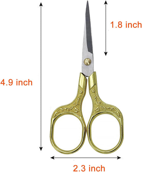 Mini Scissors Stainless Blade Metal Handle 2 Pack Office School Classroom Student Teacher Crafting Fabric Sewing Gift Wrapping All Purpose...