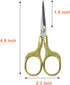 Mini Scissors Stainless Blade Metal Handle 2 Pack Office School Classroom Student Teacher Crafting Fabric Sewing Gift Wrapping All Purpose...