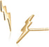 18K Gold Vermeil Tiny Gold Lightning Bolt Stud Earrings...