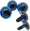 50 Pcs Blue Plastic Safety Eyes Round Craft Doll Eyes with Washers Crafting Buttons Accessories for Doll Bear Plush Animal and DIY Craft Making (1...