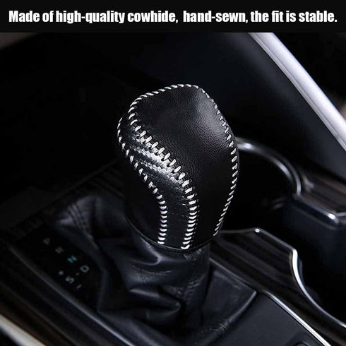 Rifoda for Camry Leather Gear Shift Knob Cover Trims Fit for Toyota Camry 2018 2019 2020 2021 Interior Accessories Protective Cover Decoration Bla...
