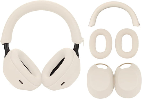Adhiper 3 Set Case Cover for Sony WH-1000XM5 Headphones,Embody EarPad Cover/Ear Cover/Headband Cover/Headband Cushion Protector,Sweat Proof Soft S...