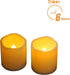 Outdoor Battery Operated Flameless Candles with Timer, Realistic Flickering Plastic Fake Electric LED Pillar Lights Waved Edge for Home Garden Wed...