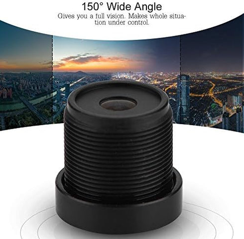CCTV Camera Lens, 2.1mm Camera Lens 150° Wide Angle M12*0.5 IP Camera Lens for 1/3'' & 1/2.9'' CCD Chips, This Camera Lens with IR Night Vision Fu...