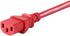 Monoprice Power Cord - NEMA 5-15P to IEC 60320 C13, 18AWG, 10A/1250W, 125V, 3-Prong, 2ft, Red...