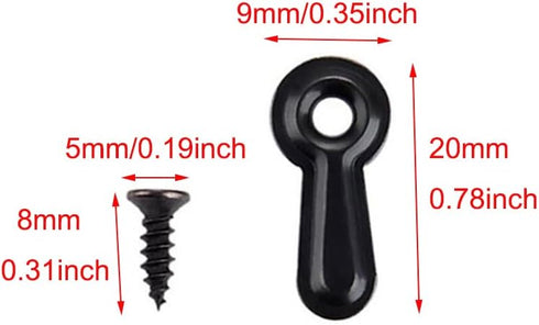 320PCS Picture Frame Turn Button Fasteners Set Picture Frame Hardware Backing Clips with Screws for Hanging Pictures, Drawing Crafts, Photos, Blac...