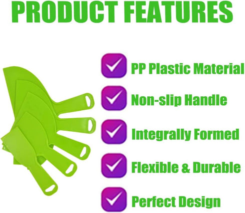 Utoolmart Putty Scraper 2" Plastic Flexible Putty Knives Spreader for Taping Drywall Wall Painting Green 3Pcs...