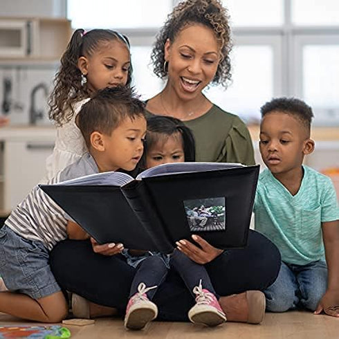 Vienrose Photo Album 4x6 300 Photos with Memo Area Leather Cover Large Capacity Slip-in Pictures Book for Wedding Baby Vacation, Blue...