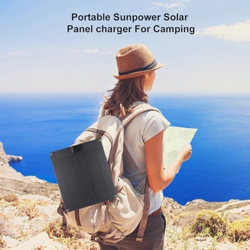 Lixada15W Solar Charger Panel with MPPT Trickle Maintiner Cntroller,12V Portable Waterproof Flexible Monocrystalline USB Solar Charging Panel Char...