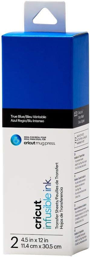 Cricut Infusible Ink Transfer Sheets - 4.5" x 12" - True Blue - for Cricut Mug Press, Maker, Explore Air 2...