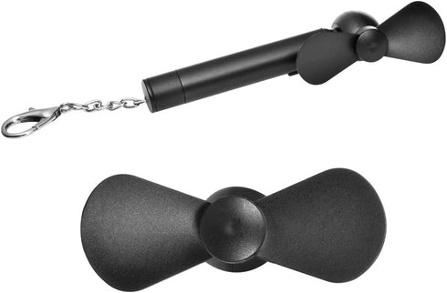 Pocket Fan, Handheld Mini Fan with Keychain Clip, AAA Battery Powered Small Personal Fan Mini Portable for Home Outdoor Camping Travel - Black...