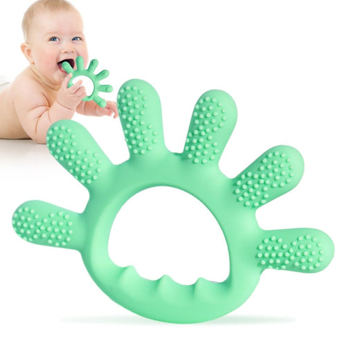 Baby Silicone Teething Toys, Food Grade Teethers for Babies 0-6 Months|6-12 Months, Fingers Teething Relief Infant Chew Toys, 3 4 5 Month Old Deve...