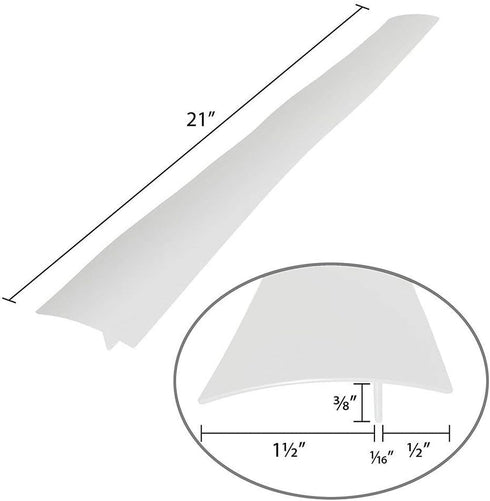 AINAAN Clearance Silicone Kitchen Stove Counter Cover Long & Wide Gap Filler (2 Pack) Heat-Resistant and Easy Clean (White), 21" x .5" x 2.25",